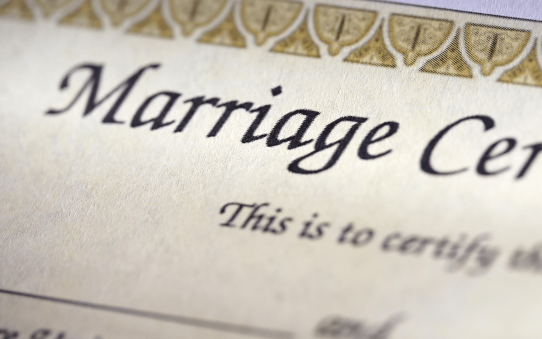 Lost marriage certificate