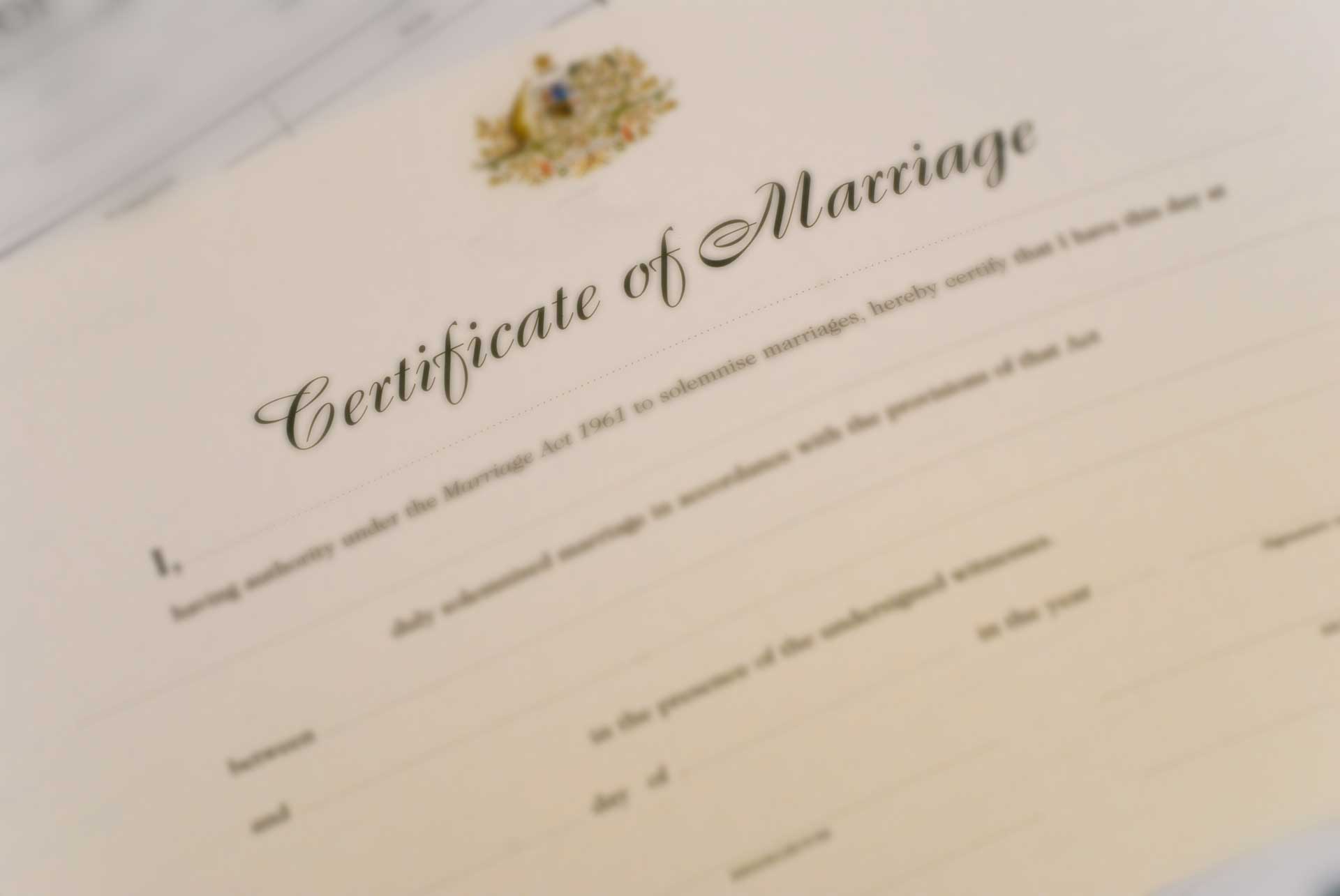 Fast Track Marriage Certificate